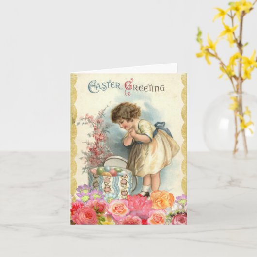 Prettig Pasen afbeelding van Pasen kaart (Gele Bloem)