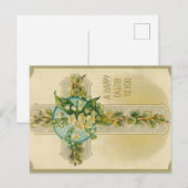 Prettig Pasen - Antieke Ansichtkaart, Briefkaart (Voorkant / Achterkant)