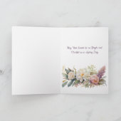 Prettig Pasen Bloemengroet Kaart (Binnen)