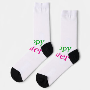 Prettig Pasen boho groen roze kids naam titel Sokken