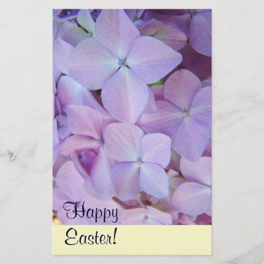 Prettig Pasen! Briefpapier met eigen Lavendel Bloe (Voorkant)