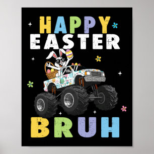 Prettig Pasen Broer Grappige Monstertruck Konijn E Poster