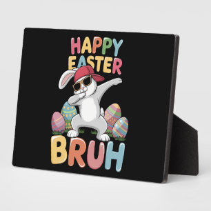 Prettig Pasen Bruh Bro Funny Dabbing Konijn Fotoplaat