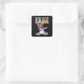 Prettig Pasen Bruh Konijn Dab Konijn Dans Vierkante Sticker (Tas)
