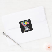 Prettig Pasen Bruh Konijn Dab Konijn Dans Vierkante Sticker (Envelop)