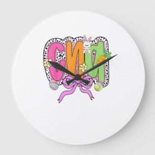 Prettig Pasen CNA Verpleegster Coquette Strik Koni Grote Klok