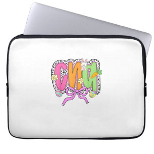 Prettig Pasen CNA Verpleegster Coquette Strik Koni Laptop Sleeve