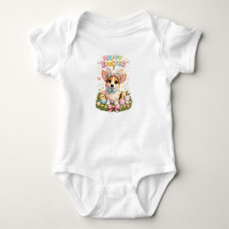 Prettig Pasen Corgi Shirt – Cute Konijnenoren Hond