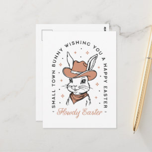 Prettig Pasen cowboy konijn western country wensen Briefkaart