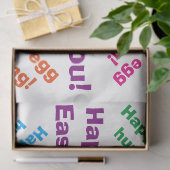 Prettig Pasen Cute Gele Blauwe Kuiken Groet Tissuepapier (Geschenk)