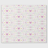 Prettig Pasen Cute Groet Cadeaupapier (Vlak)