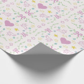 Prettig Pasen Cute Groet Cadeaupapier (Hoek)