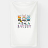 Prettig Pasen Dag Grappige Schoolbus Chauffeur Lev Spandoek (Verticaal)