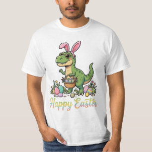 Prettig Pasen Dinosaur Cute Bunny Dino  T-shirt