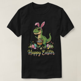 Prettig Pasen Dinosaur Kus Bunny Dino  T-shirt