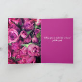 Prettig Pasen Dochter Roze Rozen Kaart (Binnen)