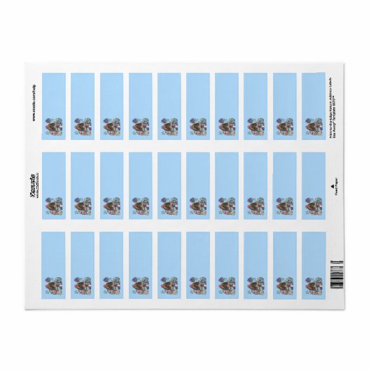 Prettig Pasen Donzige & Gevederde Vrienden Etiket (Full Sheet)