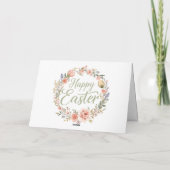 Prettig Pasen Elegant Bloemschrift Kaart (Achterkant)