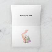 Prettig Pasen Elegant Bloemschrift Kaart (Binnen)