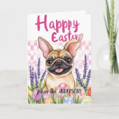 Prettig Pasen en een prettige hond Feestdagen Kaart (Voorkant)