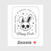 Prettig Pasen en griezelige wensen van de spookach Sticker (Vel)