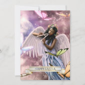 Prettig Pasen. Engel met Vlinders Kaarten (Voorkant)