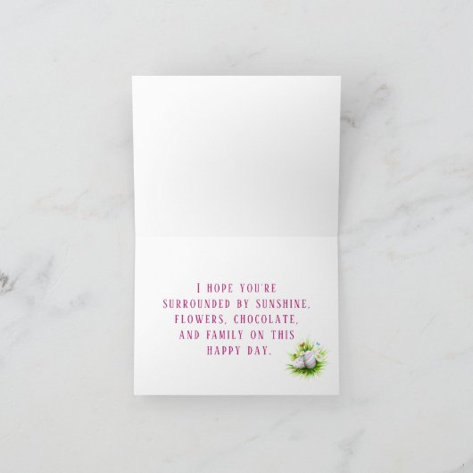 Prettig Pasen Familie Foto Vouw Kerstkaart Feestdagen Kaart (Binnen)