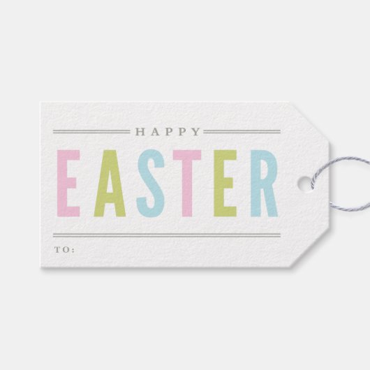 Prettig Pasen | Feestdag  Cadeaulabel (Voorkant (Horizontaal))