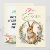 Prettig Pasen Feestdagenkaart (Voorkant / Achterkant)