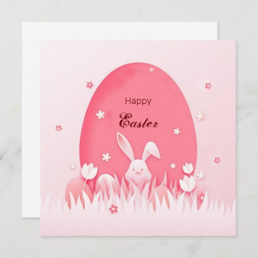 Prettig Pasen Feestdagenkaart (Voorkant / Achterkant)