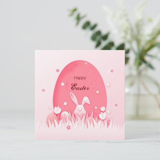 Prettig Pasen Feestdagenkaart (Staand voorkant)
