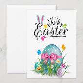 Prettig Pasen Feestdagenkaart (Voorkant / Achterkant)