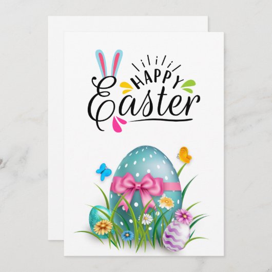 Prettig Pasen Feestdagenkaart (Voorkant / Achterkant)