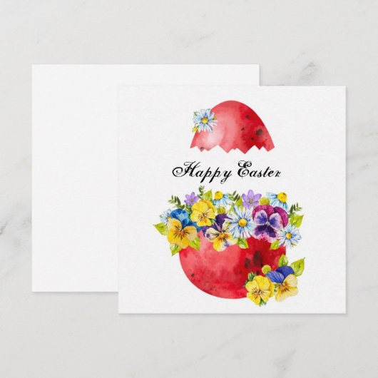 Prettig Pasen Feestdagenkaart (Voorkant / Achterkant)