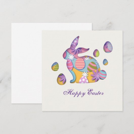 Prettig Pasen Feestdagenkaart (Voorkant / Achterkant)