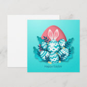 Prettig Pasen Feestdagenkaart (Voorkant / Achterkant)