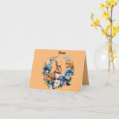 "Prettig Pasen, Fijne Lente" Groet Kaart (Gele Bloem)