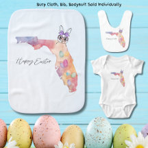 Prettig Pasen Florida State Pastel Eieren en Konij