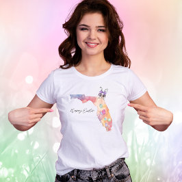 Prettig Pasen Florida State Pastel Eieren en Konij T-shirt