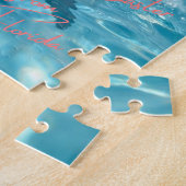 Prettig Pasen Florida Strand Flamingo's en Dolfijn Legpuzzel (Zijkant)
