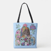 Prettig Pasen Fluffy & Veer Vrienden Tote Bag (Achterkant)
