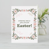 Prettig Pasen  Folie Uitnodiging (Staand Voorkant)