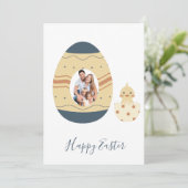 prettig pasen foto boho chic feestdagenkaart (Staand voorkant)