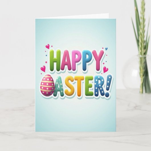 Prettig Pasen Fun Briefkaart (Voorkant)