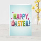 Prettig Pasen Fun Briefkaart (Gele Bloem)