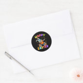 Prettig Pasen Funny Dabbing Bunny Dab Dance Konijn Ronde Sticker (Envelop)
