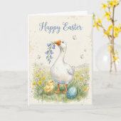 Prettig Pasen Gans Kaart | Kuiken & Maartjes (Gele Bloem)