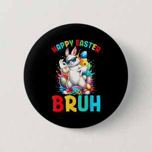 Prettig Pasen gast 67 jongens kinderen konijn eier Ronde Button 5,7 Cm
