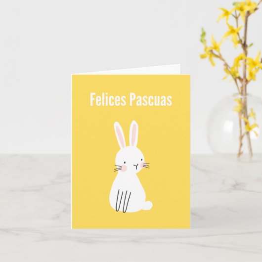 Prettig Pasen, Gelukkig Pasen  Kaart (Gele Bloem)