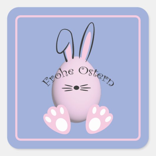 Prettig Pasen Gelukkig Pasen Vierkante Sticker (Voorkant)